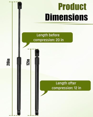 C16-32076 Front Window Lift Support Gas Shock Strut Fit for Polaris Ranger 2013-2025 Replace 2207158 7043889(2PCS) in Kuwait