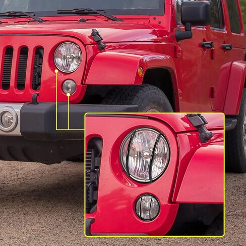 X AutoHaux المصباح الأمامي ، قم بدور الإشارة ، واقي ، واقي ، واقي ، و GOURTEROT ، لجيب رانجلر ، in Saudi Arabia