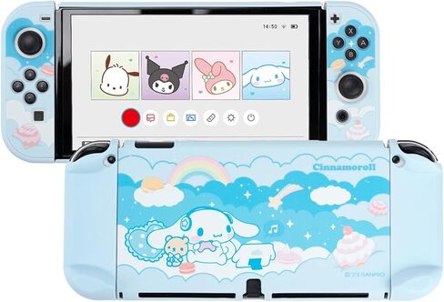 Switch Protective Case for Switch OLED,Kawaii Cartoon Protective Shell,Hard PC Slim Cover Case Compatible with Nintendo Switch OLED Console and Joy Con in Kuwait