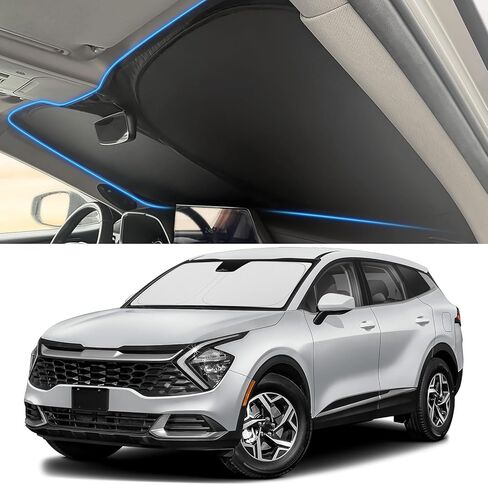 Yojojoco الزجاج الأمامي الظل أشعة الشمس ل Kia 2023 2024 2025 الملحقات الرياضية (حجم OEM) in Kuwait