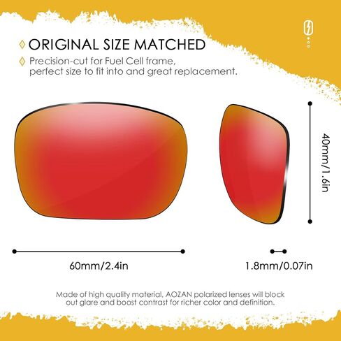 ANSI Z87.1 Replacement Lenses For Oakley Fuel Cell OO9096 Sunglasses in Saudi Arabia