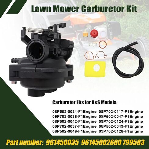 Secosautoparts 799583 MOWN MOWN MOWER CARBRETOR CARB KIT 961450035 96145002600 ENCOMPATION مع HUSQVARNA LC221AH LC221A LC121P LC221FHE HU625AWD HU675HWT HU550FH جزازة in Saudi Arabia