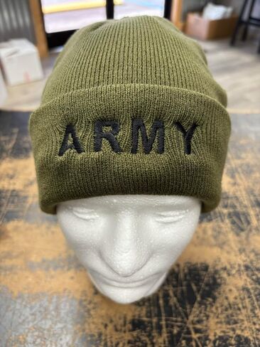 U.S. Army Officially Licensed Embroidered Beanie Cap - Olive Green in Saudi Arabia