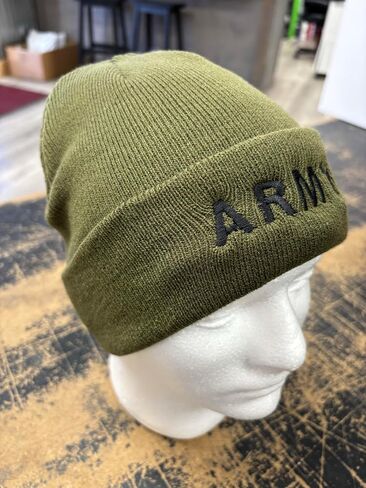 U.S. Army Officially Licensed Embroidered Beanie Cap - Olive Green in Saudi Arabia