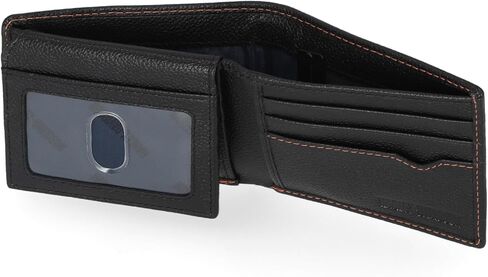 Harley-Davidson Men's Classic Pebble Leather Skull Passcase Wallet Black in Saudi Arabia