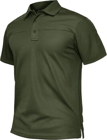 TACVASEN Men's Short Sleeve Polo Shirts Tactical UPF 50+ Performance Collared Dry Fit Shirt Golf Moisture Wicking Polos in Saudi Arabia