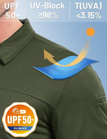 TACVASEN Men's Short Sleeve Polo Shirts Tactical UPF 50+ Performance Collared Dry Fit Shirt Golf Moisture Wicking Polos in Saudi Arabia