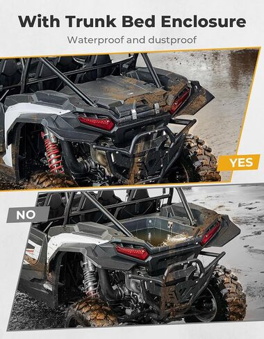 KEMIMOTO 2024/2025+ XP 1000 Trunk Bed Enclosure Compatible with 2024 2025+ Polaris RZR XP 1000/4 Storage Enclosure Trunk UTV PP Material in Saudi Arabia