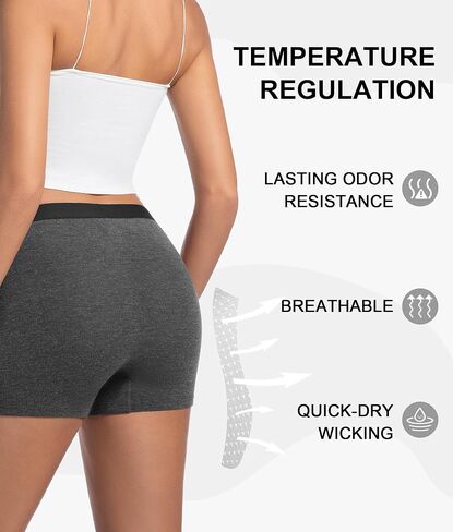ملخصات Merino Wool Boxer لـ Women 2 Pack ، Womens Womens Boyshorts ملابس داخلية ، سراويل داخلية جافة لـ Ladie in Saudi Arabia