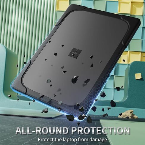 Heavy Duty Case for 13.8 inch Microsoft Surface Laptop 2024 (7th Edition) Shockproof Hard Shell Matte Translucent Anti-Fingerprint Protective Cover with TPU-Covered Edge (Pink) in Kuwait