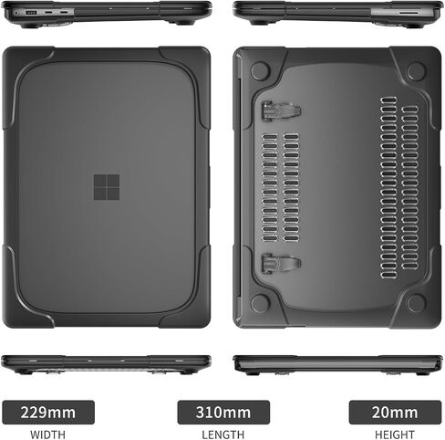 Heavy Duty Case for 13.8 inch Microsoft Surface Laptop 2024 (7th Edition) Shockproof Hard Shell Matte Translucent Anti-Fingerprint Protective Cover with TPU-Covered Edge (Pink) in Kuwait