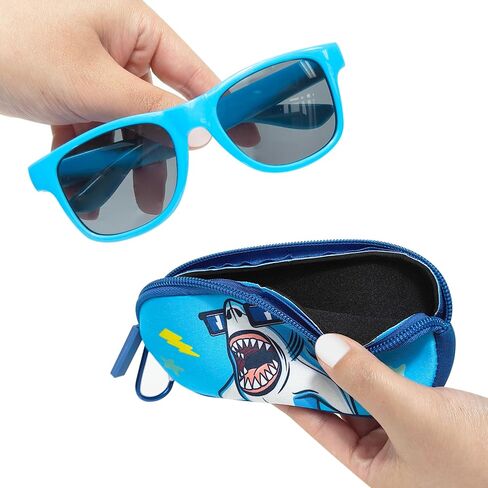 LUV HER Kids Sunglasses & Case Set – Boys Sunglasses UV Protection – Cool Theme in Saudi Arabia
