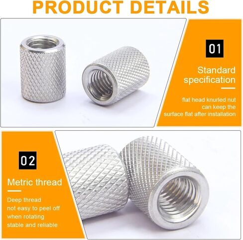1-5pcs مستديرة من الاتحاد الجوز M3 M4 M5 M6 M10 M12 M14 M16 الفولاذ المقاوم للصدأ من الفولاذ المقاوم للصدأ الأسطواني المسطح الممتدة (M12X30X18 2PCS) in Kuwait