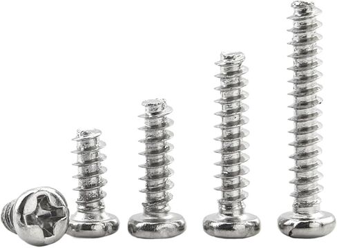 50-100 Pieces Self Tapping Cross Flat Head Flat Head Screws M1.2-M4 - Carbon Steel Round Head Screws for Wood and Metal Projects (6mm, M1.2 100pcs) in Saudi Arabia