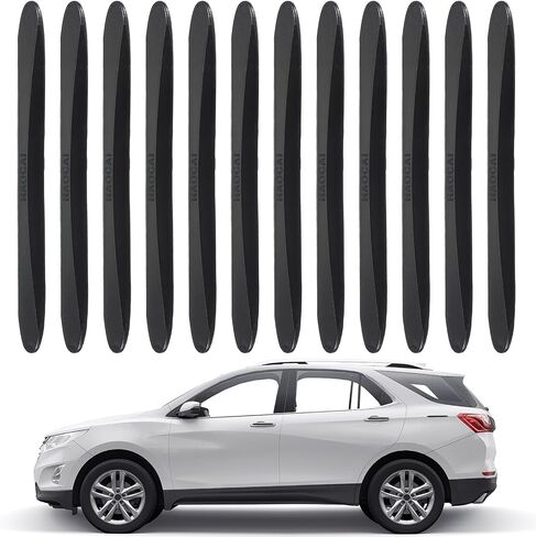 PATIKIL Bumper Guard Strip, 12 Pcs Anti-Collision Patch Anti-Scratch Rear Bumper Protector Trim Self Adhesive Car Side Door Edge Sticker for SUV Pickup Truck, Black in Saudi Arabia