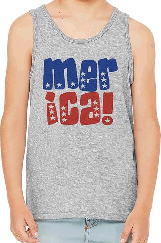7 ate 9 Apparel Kids 4th of July America Grey Tank Top in Kuwait