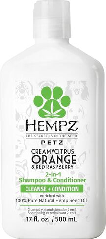 Hempz Petz, Dog Shampoo & Conditioner, Sweet Pineapple Honey Melon 2-in-1 Shampoo and Conditioner, Cleans, Conditions & Moisturizes, 17 fl. Oz in Saudi Arabia