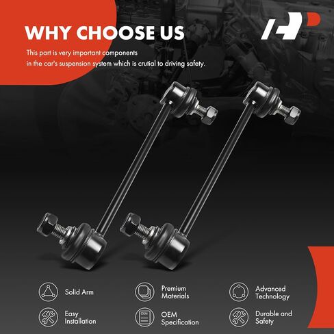 A-Premium 2 X REAL SWAY BAR LINKS BAR BAR ، متوافقة مع Toyota Camry 1992-2001 ، Avalon 1995-2004 ، Solara 1999-2003 & Lexus ES300 1992-2001 ، RX300 1999-2003 in Saudi Arabia