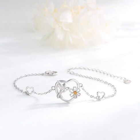 OHAYOO اليعسوب سوار للنساء 925 فضة اليعسوب سوار انفينيتي اليعسوب مجوهرات هدايا لمحبي أمي اليعسوب in Kuwait