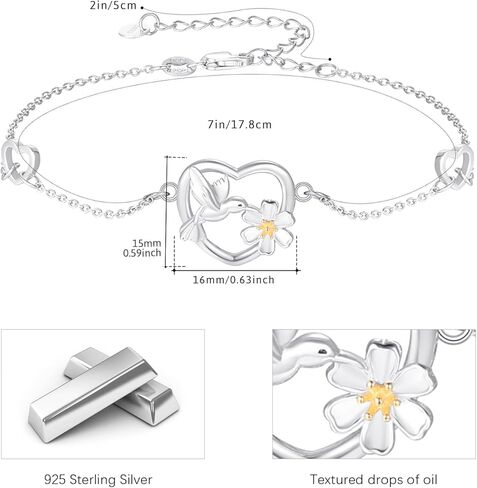 OHAYOO اليعسوب سوار للنساء 925 فضة اليعسوب سوار انفينيتي اليعسوب مجوهرات هدايا لمحبي أمي اليعسوب in Kuwait