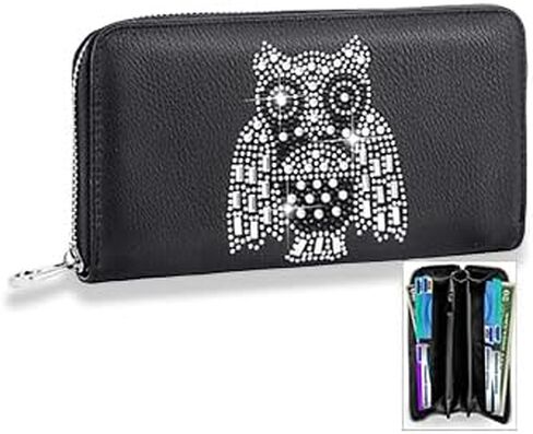 حقيبة اليد Express Pattern Rhinestone Accordion Wallet (BLW-7229-BK) in Kuwait