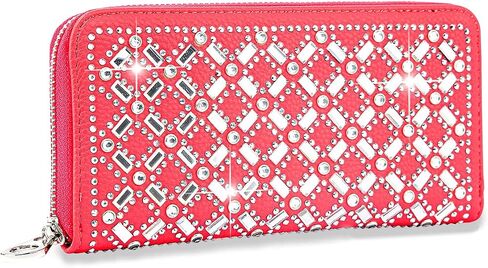 حقيبة اليد Express Pattern Rhinestone Accordion Wallet (BLW-7229-BK) in Kuwait