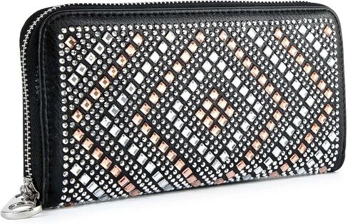 حقيبة اليد Express Pattern Rhinestone Accordion Wallet (BLW-7229-BK) in Kuwait