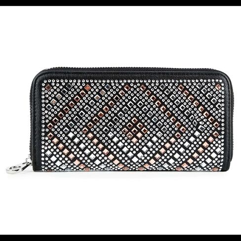 حقيبة اليد Express Pattern Rhinestone Accordion Wallet (BLW-7229-BK) in Kuwait