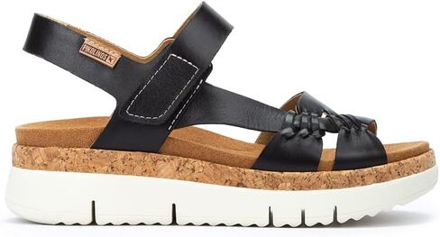 PIKOLINOS Wedge Sandals Leather Palma for Woman Black in Kuwait