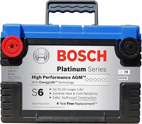 Bosch S6563B S6 Flat Plate AGM Battery in Kuwait