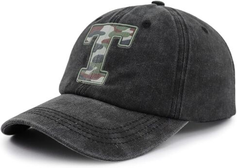 Initial Letter A-Z Hats for Men Women, Adjustable Print Cotton Baseball Cap in Kuwait