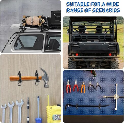 4pcs Mount for Roof Rack ، جبل مجرفة لسرير الشاحنة ، شاحنة على الطرق الوعرة رف رف فأس جبل ، حامل مجرفة للشاحنة ومشابك قبضة سريعة تناسب 0.67 "إلى 1.57" أدوات د (أسود) in Saudi Arabia