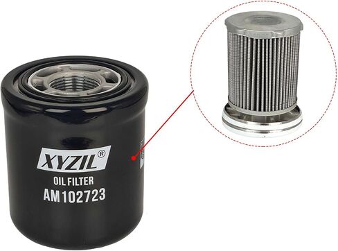 Fiberglass Oil Filter AM102723 P169078 Compatible with John Deere F1145 Mower 4200 4300 4400 4500 4510 4600 4610 4700 655 755 855 955 2550 2653B 2400 2750 2700 2500B 3365 3325 2653A 7200 Tractor in Saudi Arabia