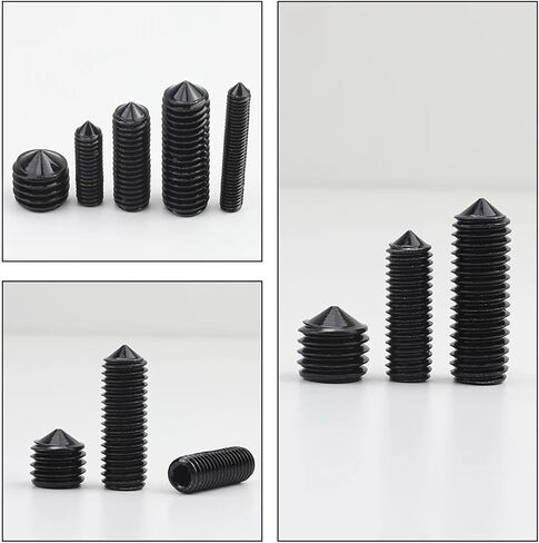 Allen Head Hex Cone Point Adjustment Screw - 2-100 Pieces M3 M4 M5 M6 M8 M10 M12 Carbon Steel Headless Screws (45mm, M12 2pcs) in Saudi Arabia