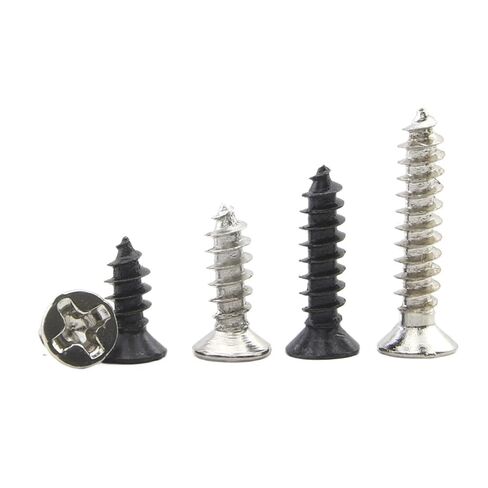 20-100 قطعة متقاطعة رأس مسطح ينقر على مسامير الصلب الكربوني M1-M4 للساعات والهواتف والهواتف ونظارات (مطلي بالنيكل ، 25mm_m3 ، 50pcs) in Kuwait