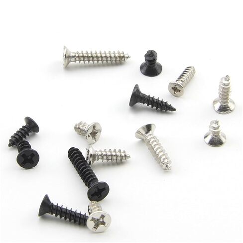 20-100 قطعة متقاطعة رأس مسطح ينقر على مسامير الصلب الكربوني M1-M4 للساعات والهواتف والهواتف ونظارات (مطلي بالنيكل ، 25mm_m3 ، 50pcs) in Kuwait