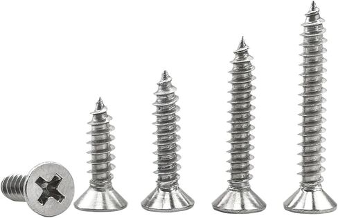 Cross Flat Head Self-Tapping Screw M1.2 M1.4 M1.7 M2 M2.3 M3 M4.2 M4 M5 M6 Stainless Steel for Sheet Metal (45 mm, M3 55 Pieces) in Saudi Arabia