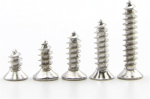 20-100 Pieces Cross Flat Head Self Tapping Carbon Steel Screws M1-M4 for Watches, Phones and Glasses Repair (Nickel Plated, 8MM_M4 50PCS) in Saudi Arabia