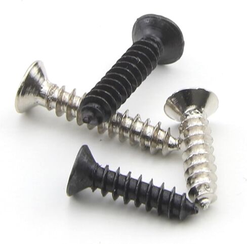 20-100 Pieces Cross Flat Head Self Tapping Carbon Steel Screws M1-M4 for Watches, Phones and Glasses Repair (Nickel Plated, 8MM_M4 50PCS) in Saudi Arabia