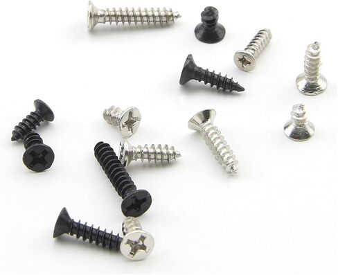 20-100 Pieces Cross Flat Head Self Tapping Carbon Steel Screws M1-M4 for Watches, Phones and Glasses Repair (Nickel Plated, 8MM_M4 50PCS) in Saudi Arabia