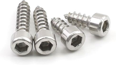 10-55pcs Hex Socket Tapping Screws M2 M2.6 M3 M3.5 M4 M5 M6 Stainless Steel Hexagon Socket Self Tapping Screw for Speakers (30mm, M3 55pcs) in Saudi Arabia