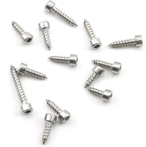 10-55pcs Hex Socket Tapping Screws M2 M2.6 M3 M3.5 M4 M5 M6 Stainless Steel Hexagon Socket Self Tapping Screw for Speakers (30mm, M3 55pcs) in Saudi Arabia