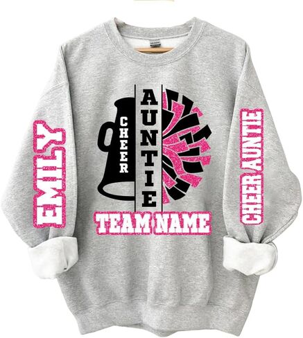 Personalized Cheer Grandma Shirt, Glitter Sweatshirts, Cheer Grandma Shirts for Women in Kuwait