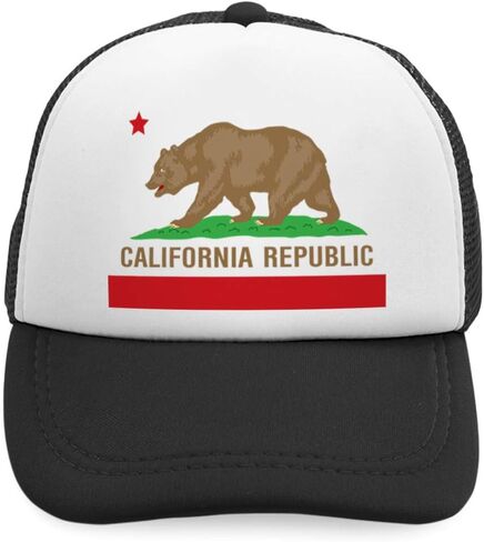 مخصص للأطفال Trucker Hat California Flag Polyester Boys Caps & Girls in Saudi Arabia