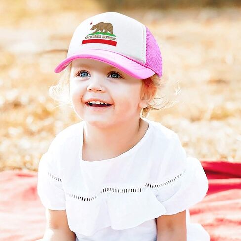 مخصص للأطفال Trucker Hat California Flag Polyester Boys Caps & Girls in Saudi Arabia