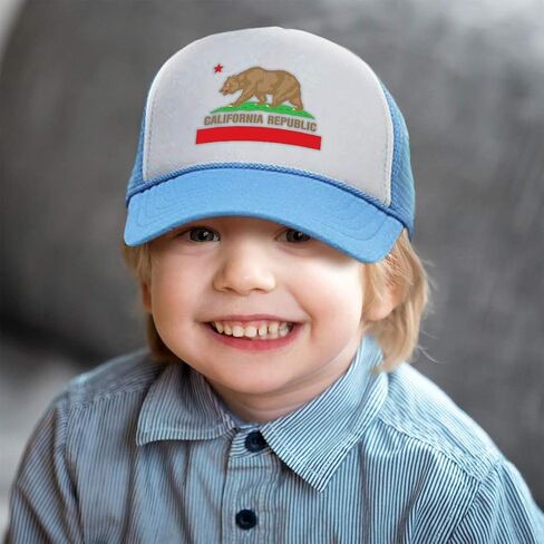 مخصص للأطفال Trucker Hat California Flag Polyester Boys Caps & Girls in Saudi Arabia