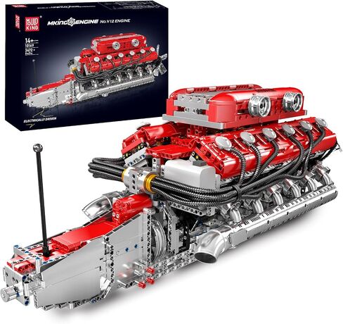 Mould King 10182 V8 Engine Model Kit - Build Your Own V8 Tank Engine Building Block with Battery Box, DIY Collectable 8-Cylinder Combustion Engine Model Toys for Kids/Adult 14+Years (2250+PCS) in Saudi Arabia