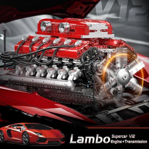 Mould King 10182 V8 Engine Model Kit - Build Your Own V8 Tank Engine Building Block with Battery Box, DIY Collectable 8-Cylinder Combustion Engine Model Toys for Kids/Adult 14+Years (2250+PCS) in Saudi Arabia
