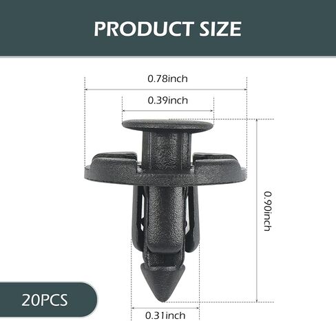 20PCS Bumper Fastener Rivet Clips, Front Bumper & Radiator Support Retainer Clips, Plastic Push Fender Liner Clip, OEM 01553-09321, Compatible with Nissan Maxima Versa Altima & Infiniti in Saudi Arabia