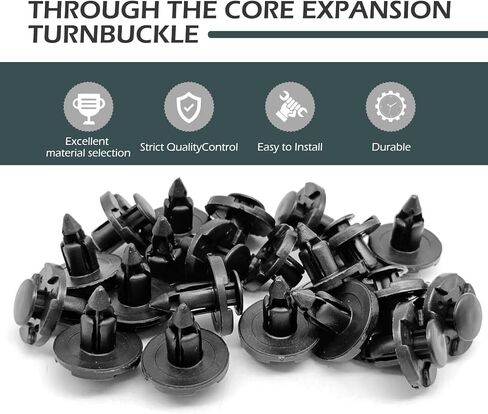 20PCS Bumper Fastener Rivet Clips, Front Bumper & Radiator Support Retainer Clips, Plastic Push Fender Liner Clip, OEM 01553-09321, Compatible with Nissan Maxima Versa Altima & Infiniti in Saudi Arabia